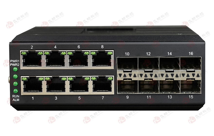 羞羞视频在线科技-工業軌式 管理型8路千兆電+8路千兆SFP光口